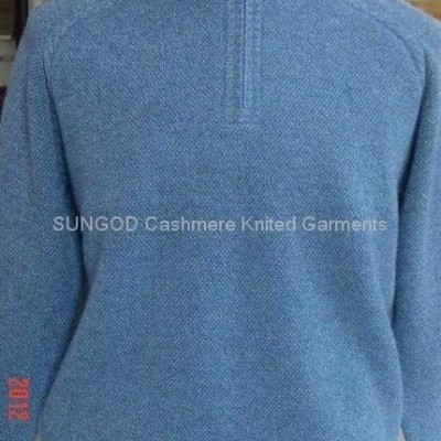 Men's cashmere zip mock sweaterpicture1