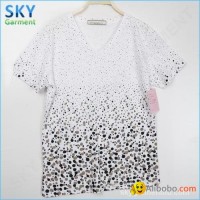 Men's V-Neck Short Sleeve Summer T Shirt China