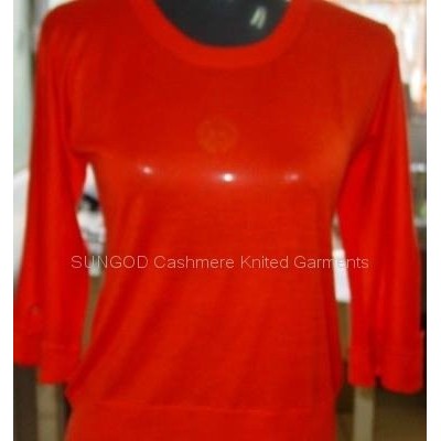 Women's red color cashmere garmentspicture1