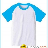 Rib round collar T-shirts (sleeve)