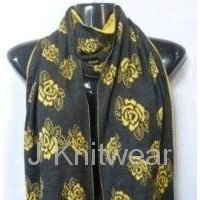 Rose Jacquard Knit Cashmere Scarves