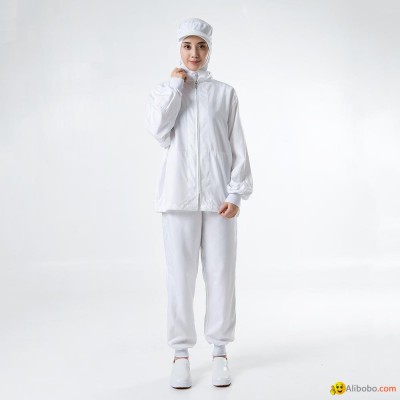 White Long Sleeve High-quality Food Factory Worker Uniformpicture1